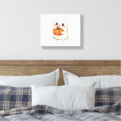 Niedlich Ghost with Pumpkin - Funny Halloween Leinwanddruck (Insitu (Schlafzimmer))