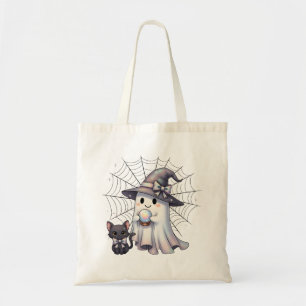 Niedlich Ghost Witz Black Cat Halloween Trick Leck Tragetasche