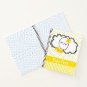 Niedlich Ghost Yellow Hearname Notebook Notizblock (Innenseite)