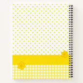 Niedlich Ghost Yellow Hearname Notebook Notizblock (Rückseite)
