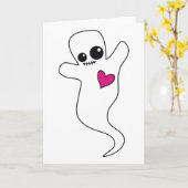 Niedlich Ghostie Karte (Gelbe Blume)