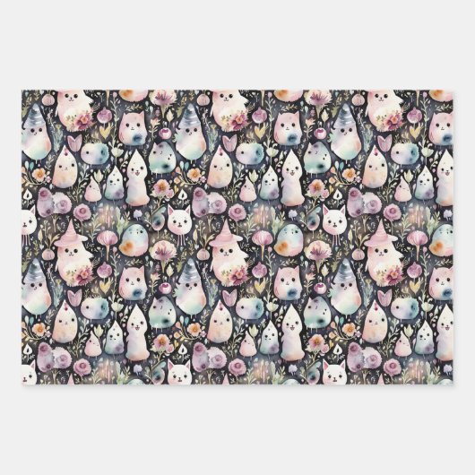 Niedlich Ghosting Garden Geschenkpapier Set (Vorderseite 3)