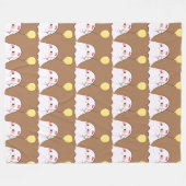Niedlich Ghosts Balloons-Muster Fleecedecke (Vorderseite (Horizontal))