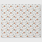 Niedlich Ghosts Bats Pumpkins Halloween-Muster Geschenkpapier (Flach)