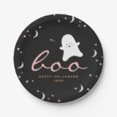 Niedlich Ghosts Boo Halloween Pappteller (Vorderseite)