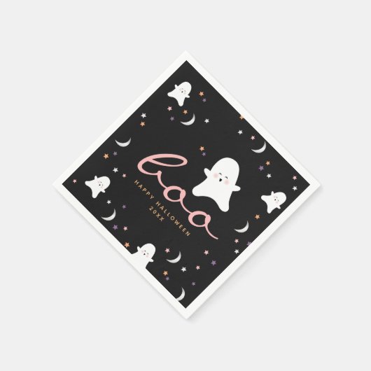 Niedlich Ghosts Boo Halloween Serviette (Ecke)