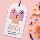 Niedlich Ghosts Booname Halloween Geburtstag Geschenkanhänger<br><div class="desc">Diese bezaubernden Geburtstagsgeister-Tags sind mit 3 Gespenstern in Pastellfarben lila, rosa und pfirsichfarben gestaltet. Das Wort BOO! wird in einem bunten, modernen Schriftart angezeigt. Die Vorlagen sind für die Personalisierung inbegriffen, sodass sie für eine Geburtstagsfeier zu Halloween oder ein Halloween-Party hervorragend sind! Die Rückseite enthält Sterne in lila, rosa und...</div>