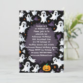 Niedlich Ghosts Halloween Einladung (Stehend Vorderseite)