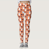 Niedlich Ghosts Halloween Leggings (Vorderseite)