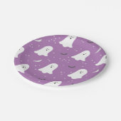 Niedlich Ghosts Halloween Lila Papierplatte Pappteller (Schrägansicht)