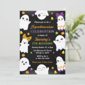 Niedlich Ghosts Halloween Party Einladung (Stehend Vorderseite)
