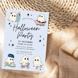 Niedlich Ghosts-Halloween-Party Einladung