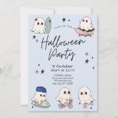 Niedlich Ghosts-Halloween-Party Einladung (Vorderseite)