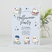 Niedlich Ghosts-Halloween-Party Einladung (Stehend Vorderseite)
