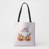 Niedlich Ghosts Hexengoldenes Hats-Glitzer Hallowe Tasche (Vorderseite)