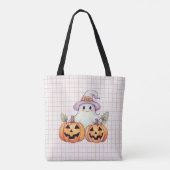 Niedlich Ghosts Hexengoldenes Hats-Glitzer Hallowe Tasche (Rückseite)