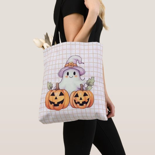 Niedlich Ghosts Hexengoldenes Hats-Glitzer Hallowe Tasche (Von Nahem)