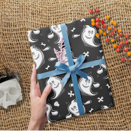 Niedlich Ghosts Pattern Halloween Geschenkpapier