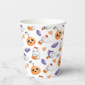 Niedlich Ghosts Pumpkin Pattern Halloween-Party Pappbecher (Rückseite)