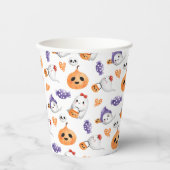 Niedlich Ghosts Pumpkin Pattern Halloween-Party Pappbecher (Vorderseite)