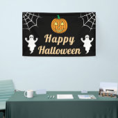 Niedlich Ghosts Pumpkin Spider Web Fun Halloween-P Banner (Messeveranstaltung)