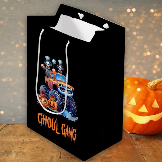 Niedlich Ghoul Gang Skeletons Spooky Truck Hallowe Mittlere Geschenktüte