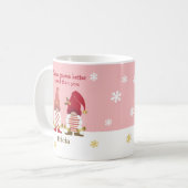 Niedlich gibt es Gnome Better Friend Pink Gold Red Kaffeetasse (Vorderseite Links)