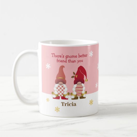 Niedlich gibt es Gnome Better Friend Pink Gold Red Kaffeetasse (Links)