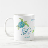 Niedlich Gigi Sea Turtle Aquamarin Aqua Türkisches Kaffeetasse (Links)