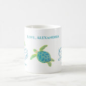 Niedlich Gigi Sea Turtle Aquamarines Aqua Türkisch Kaffeetasse (Mittel)