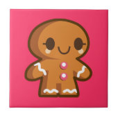 Niedlich Gingberbread Man Fliese (Vorderseite)