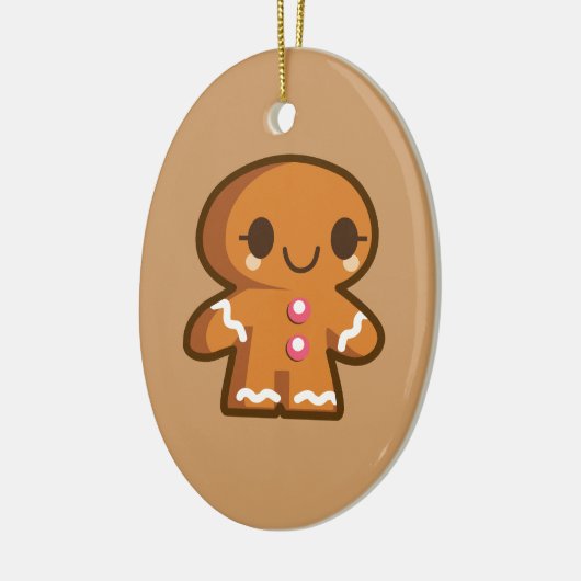Niedlich Gingberbread Man Keramikornament (Links)