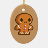 Niedlich Gingberbread Man Keramikornament (Vorne)
