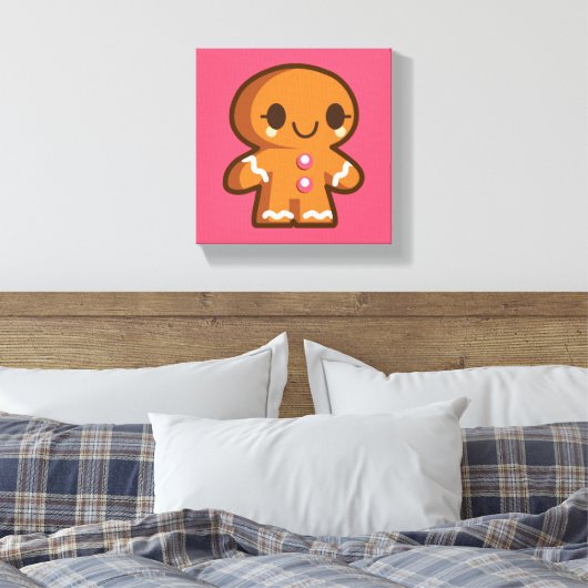 Niedlich Gingberbread Man Leinwanddruck (Insitu (Schlafzimmer))