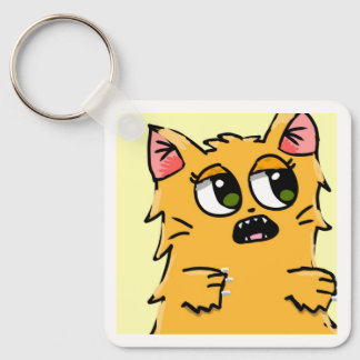 Niedlich Ginger Cat Aluminium Keyring Schlüsselanhänger