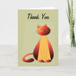 Niedlich Ginger Cat Art Dankeskarte
