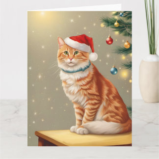 Niedlich Ginger Cat Christmas Karte
