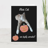 Niedlich Ginger Cat Halloween Karte (Vorderseite)