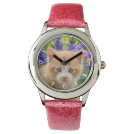 Niedlich Ginger Cat Kitten Foto Strapwatch Wählsch Armbanduhr