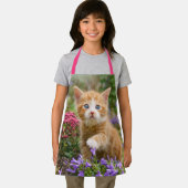 Niedlich Ginger Cat Kitten im Garden Foto Portrait Schürze (Insitu)