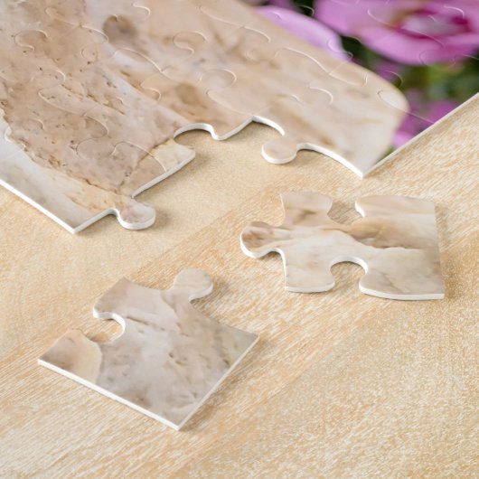 Niedlich Ginger Cat Kitten in Flower Garden _ Game Puzzle (Seite)