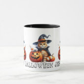 Niedlich Ginger Cat Orange Tabby Cat Halloween Tas Tasse (Zentrum)