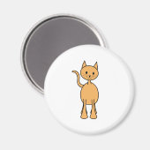 Niedlich Ginger Cat. Orangefarbener Cartoon. Magnet (Vorderseite/Rückseite)