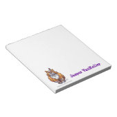 Niedlich Ginger Cat Personalisiert Notepad Notizblock (angewinkelt)