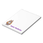 Niedlich Ginger Cat Personalisiert Notepad Notizblock (Rotiert)