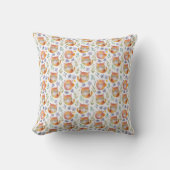 Niedlich Ginger Cat und Blume Motif Kissen (Vorderseite)