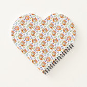 Niedlich Ginger Cat und Blume Motif SpiralNotebook Notizblock (Rückseite)