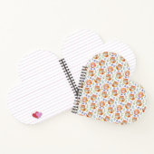 Niedlich Ginger Cat und Blume Motif SpiralNotebook Notizblock (Innenseite)