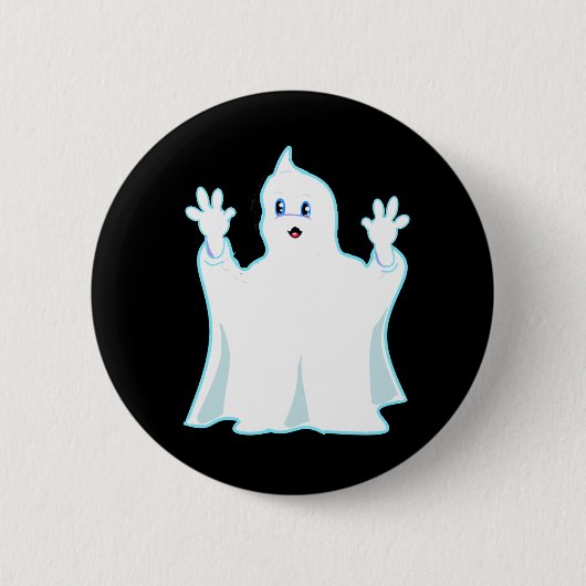 Niedlich Ginger Ghost Button (Vorderseite)