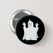Niedlich Ginger Ghost Button (Vorne & Hinten)
